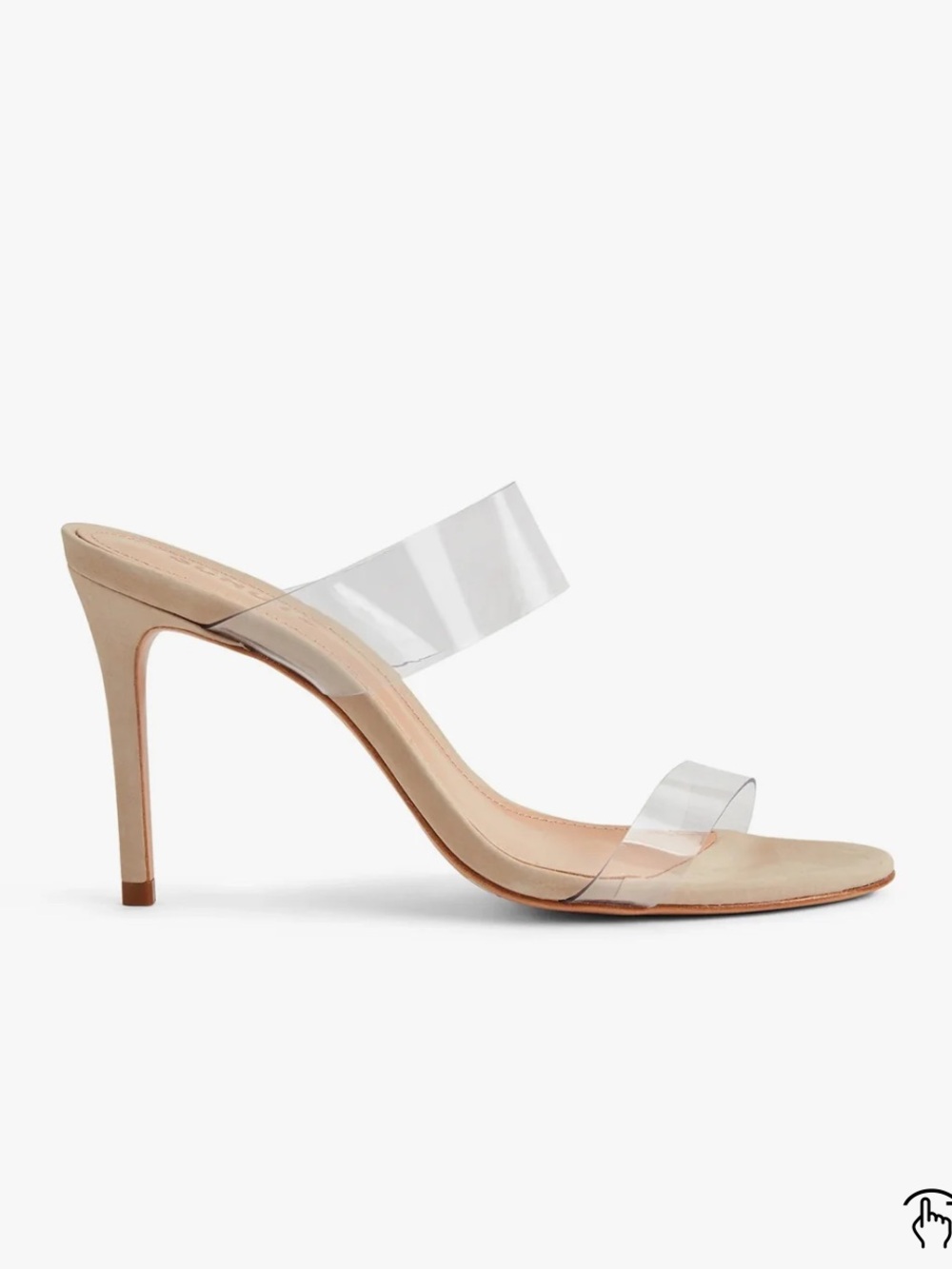 SCHUTZ Ariella Nude vinyl strap Heels shoes Revolve Sz 7.5